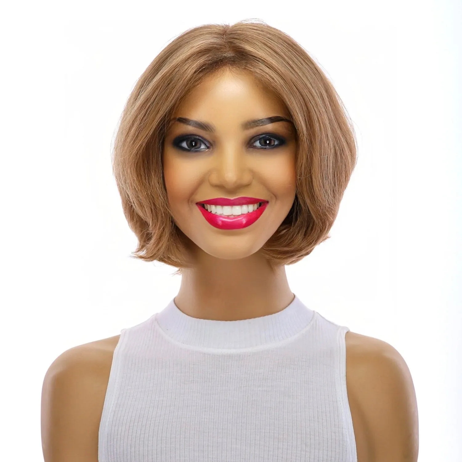 12" Luxe Pixie Silk Top Wig #16 Warm Dark Blonde