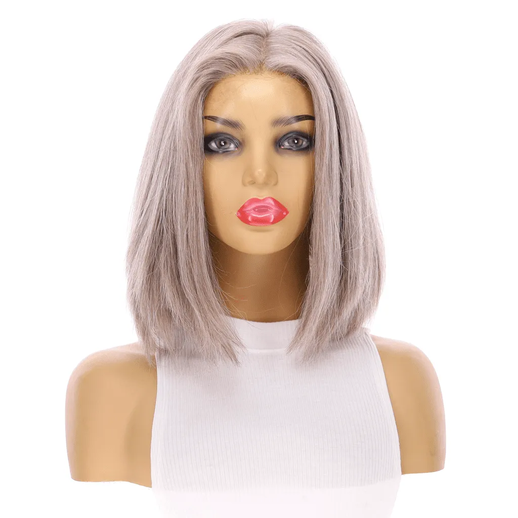13" Victoria Silk Top Wig Champagne Grey