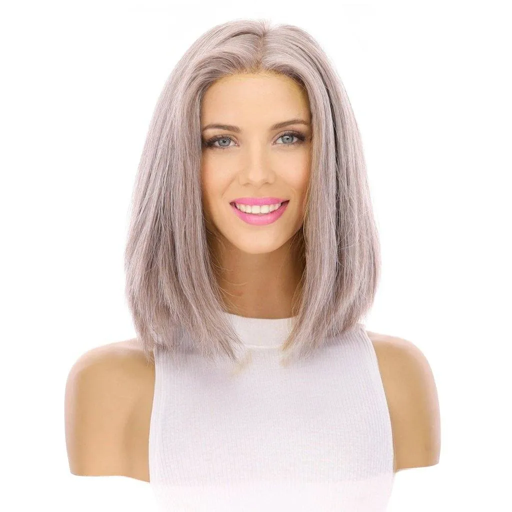 13" Victoria Silk Top Wig Champagne Grey