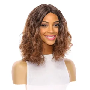 13" Victoria Silk Top Wig Dark Brown Ombre Wavy