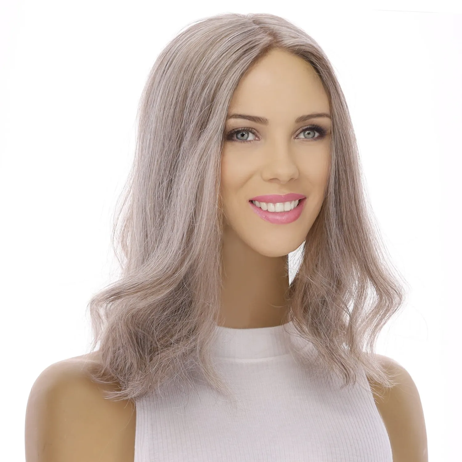 14" Emerald Silk Top Topper Champagne Grey