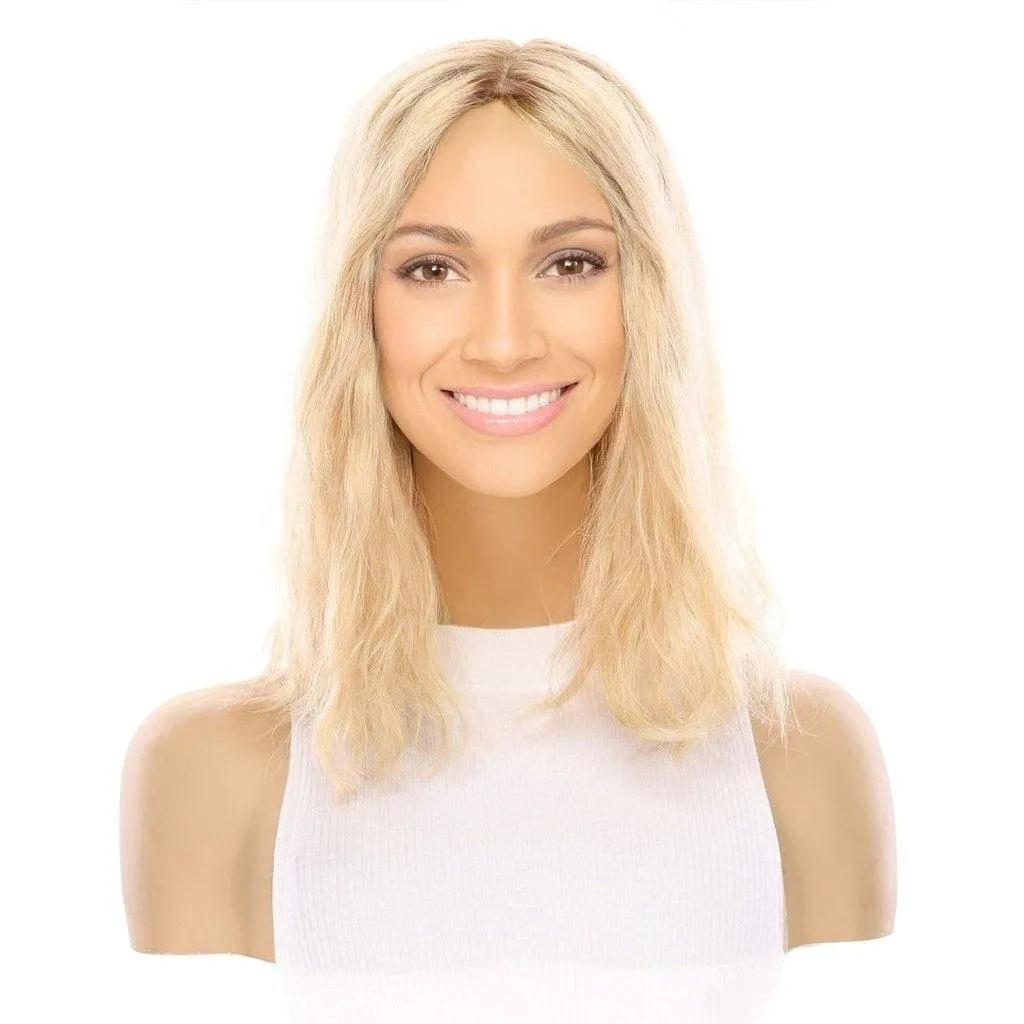 14" Emerald Silk Top Topper Golden Blonde Wavy