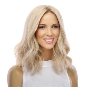 14" Emerald Silk Top Topper Platinum Blonde w/ No Rooting