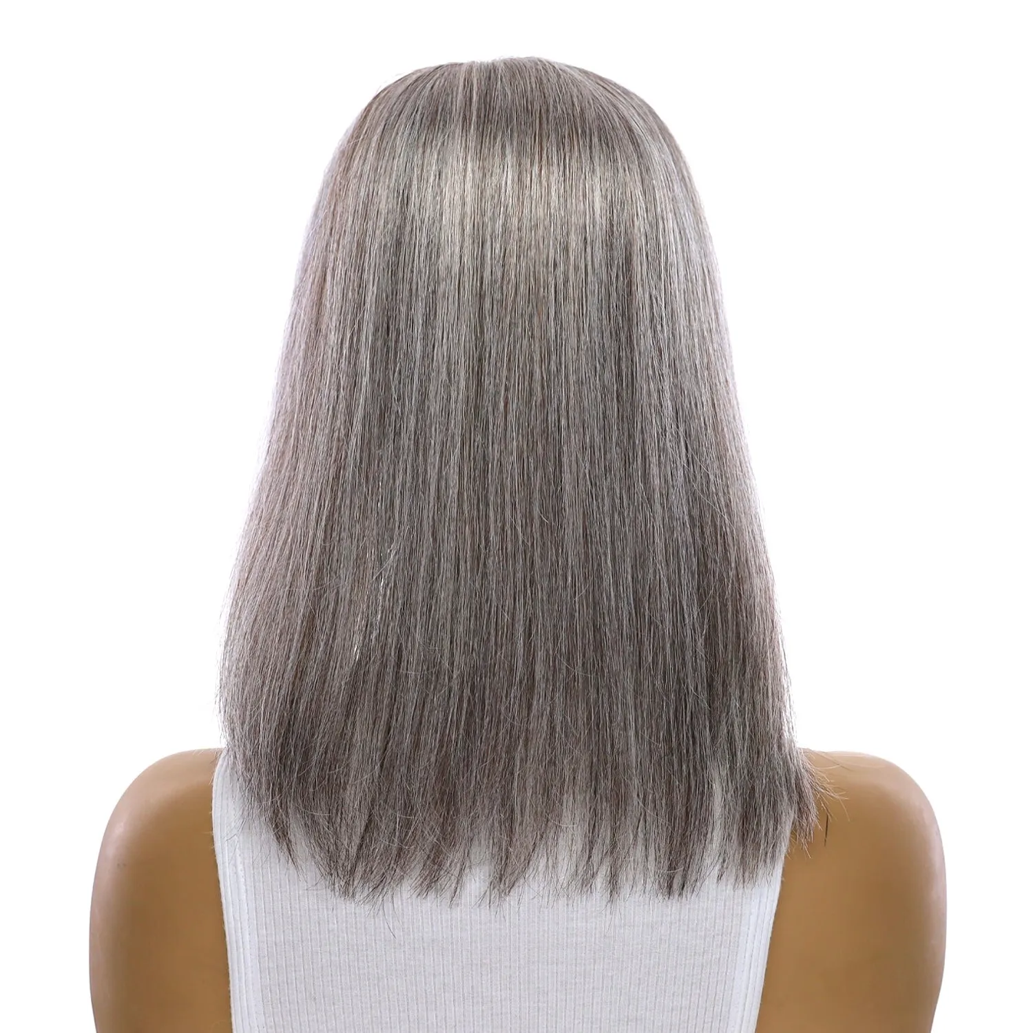 14" Emerald Silk Top Topper Silver Fox