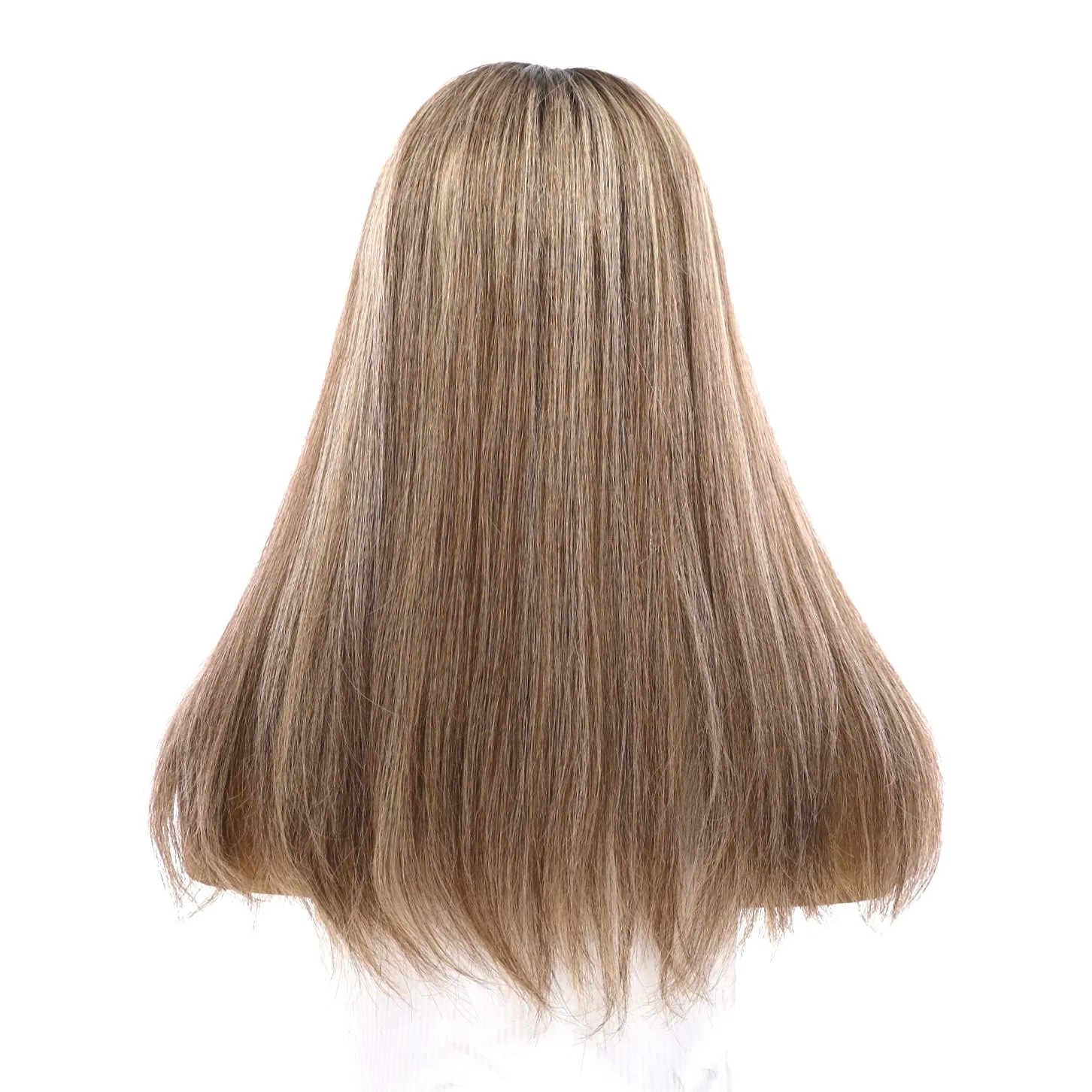 18" Emerald Silk Top Topper Ashy Blonde with Highlights