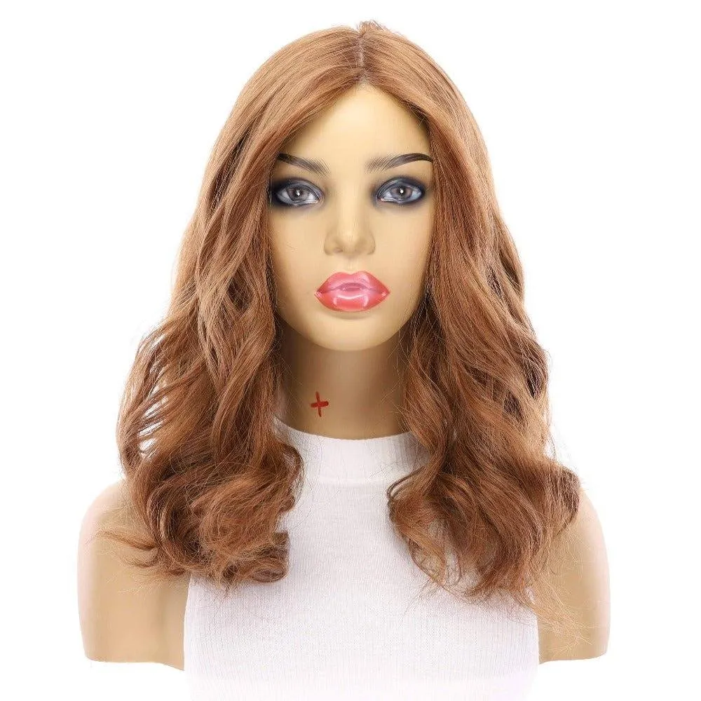 19" Nicole Silk Top Wig Copper Wavy