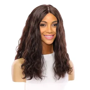 19" Nicole Silk Top Wig Dark Brown Wavy