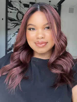 22" Reese Silk Top Wig Merlot Red w/ Full Rooting