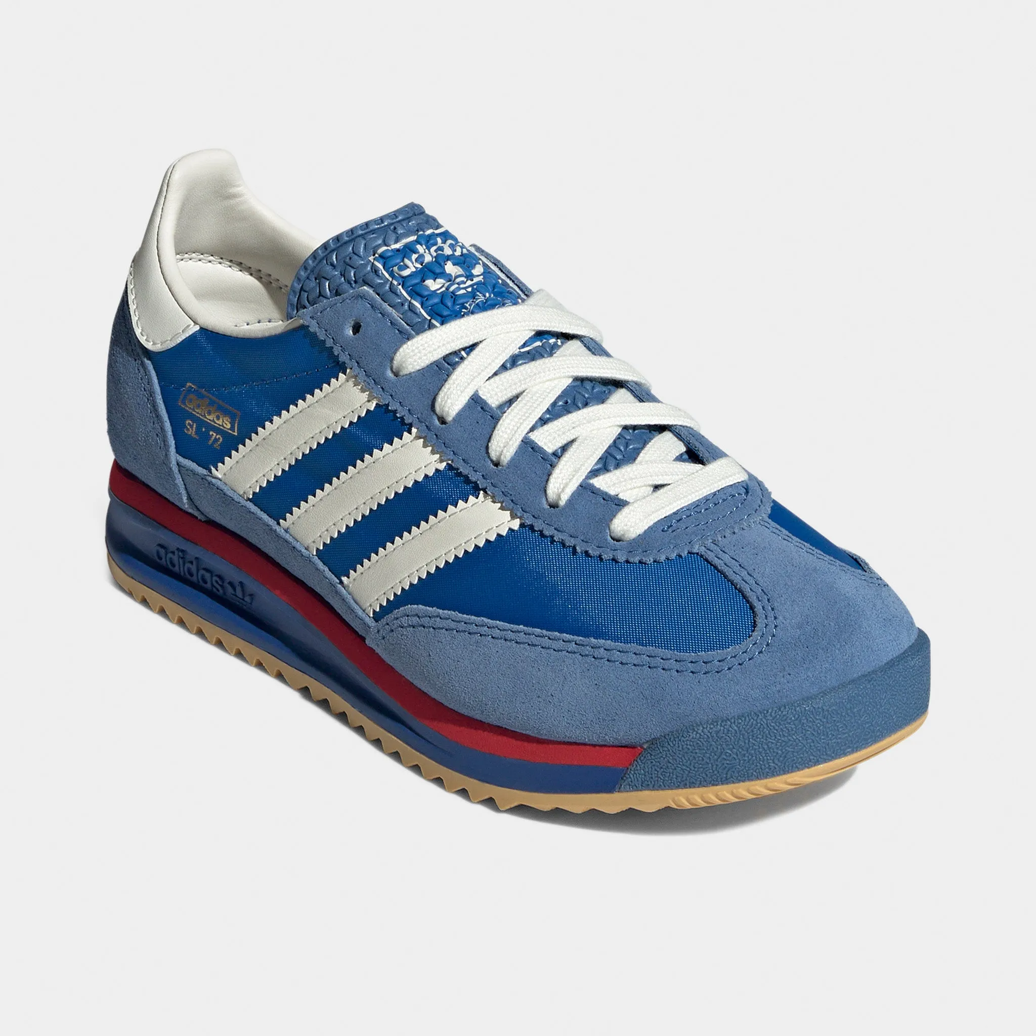 adidas Juniors' SL 72 Blue / Core White - Better Scarlet