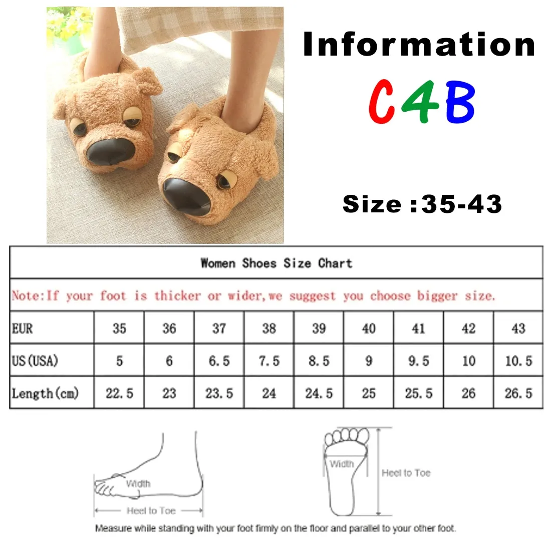 Animal Slippers Lazy Big Dog Couple Home Shoes Home Warm Home Cotton Shoes UGG Style