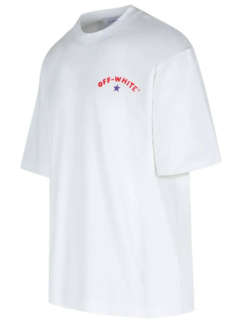 'Arrow Skate' White Cotton T-Shirt