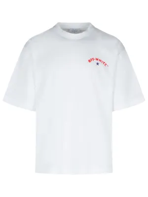 'Arrow Skate' White Cotton T-Shirt