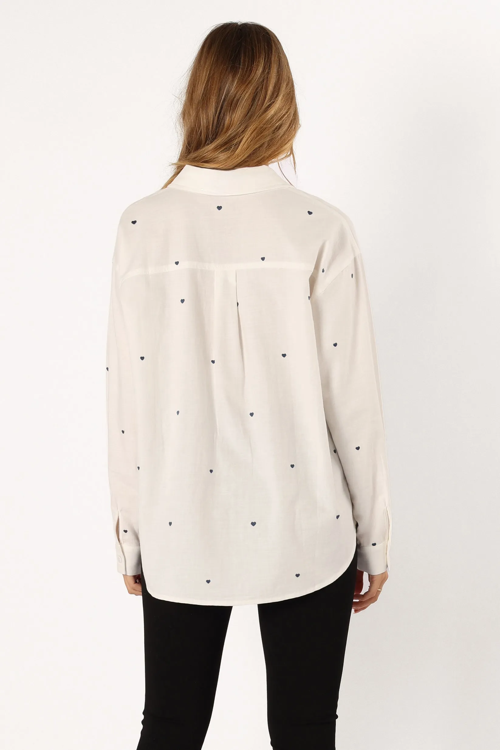 Avah Button Down Top - White
