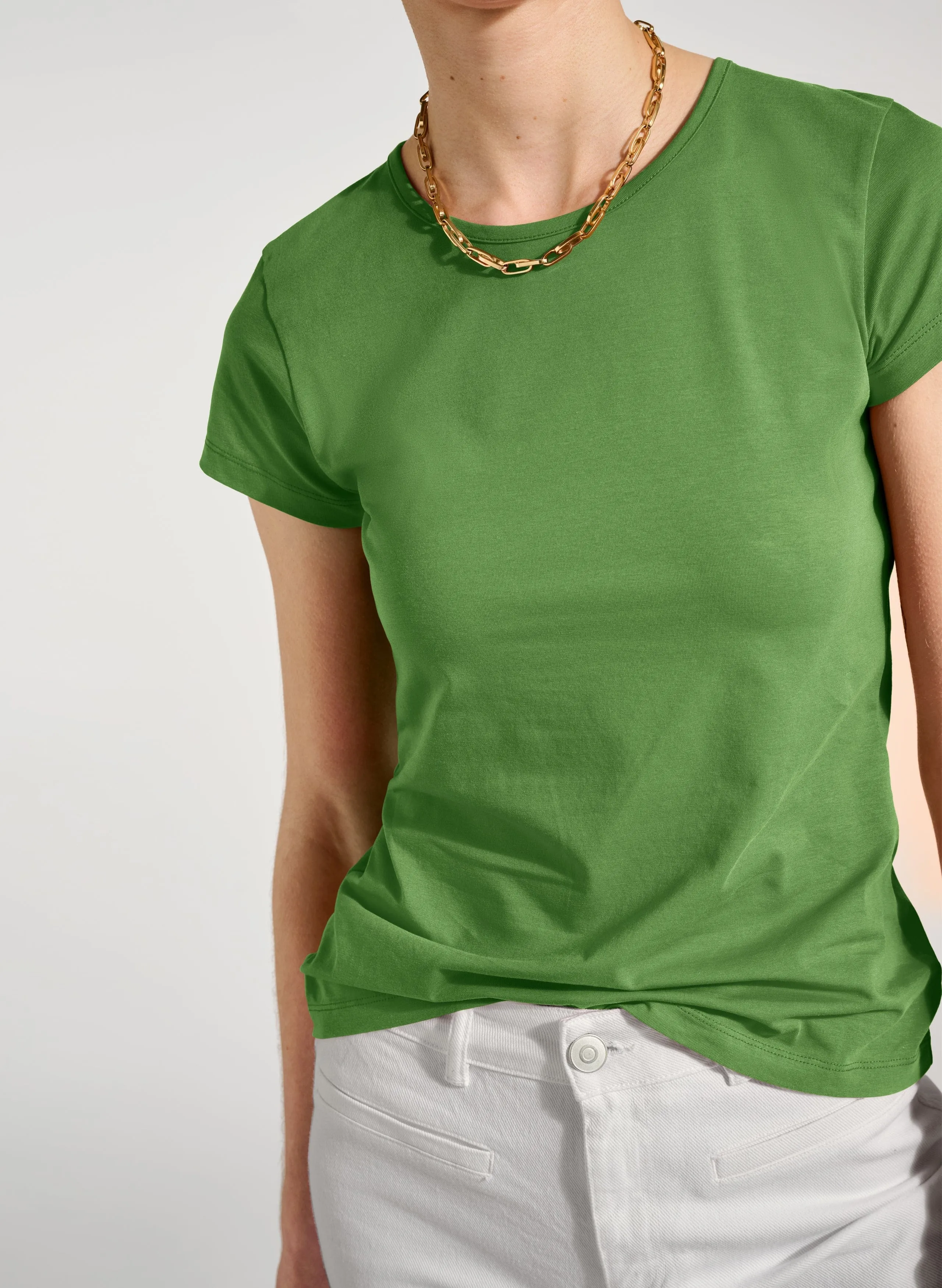 Baukjen Essentials Organic Cotton Slim Tee | Grass Green