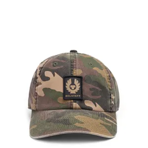 Belstaff Phoenix Camo Patch Cap Camo Green