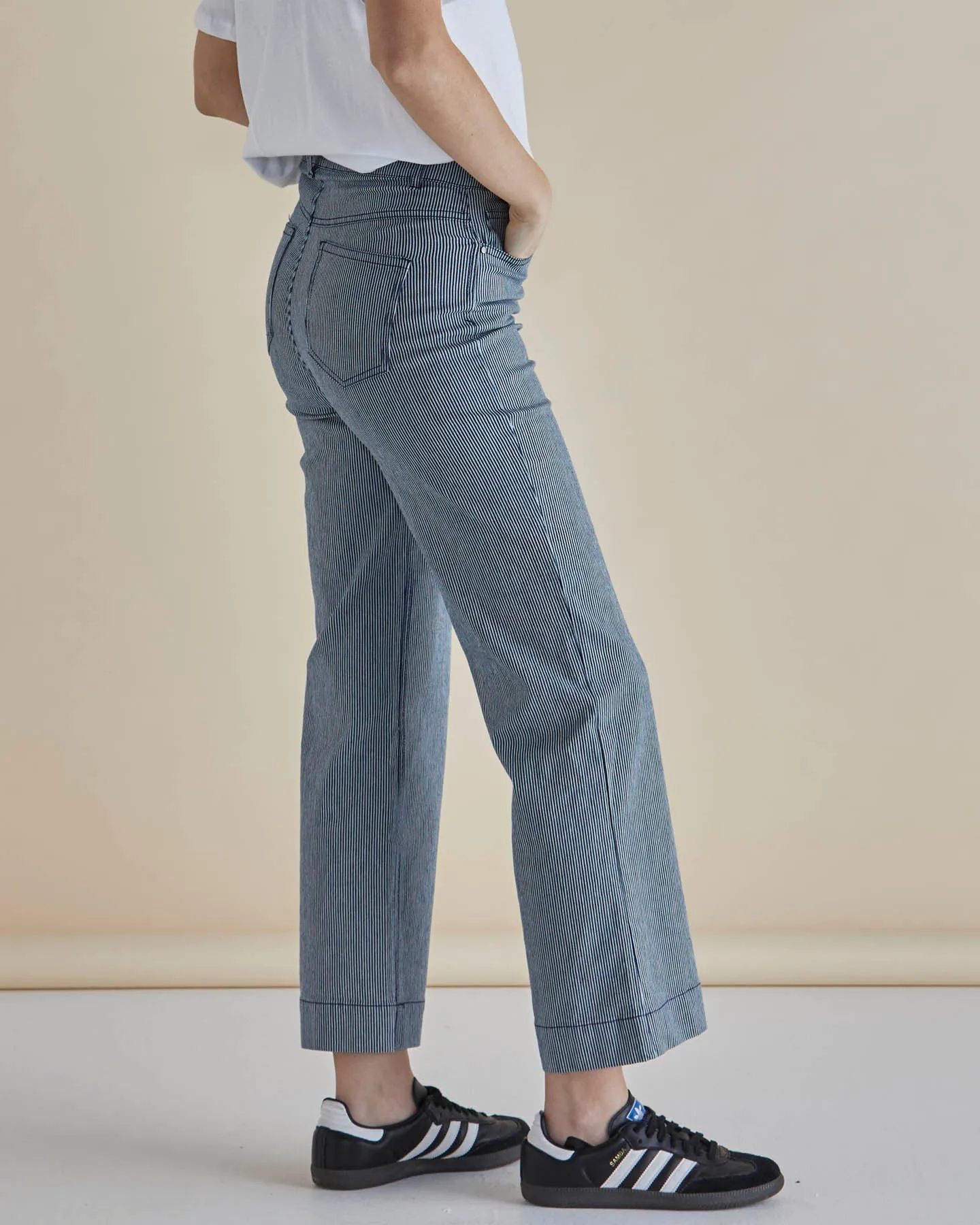 Betty Basics Willow Pinstripe Wide Leg Pant