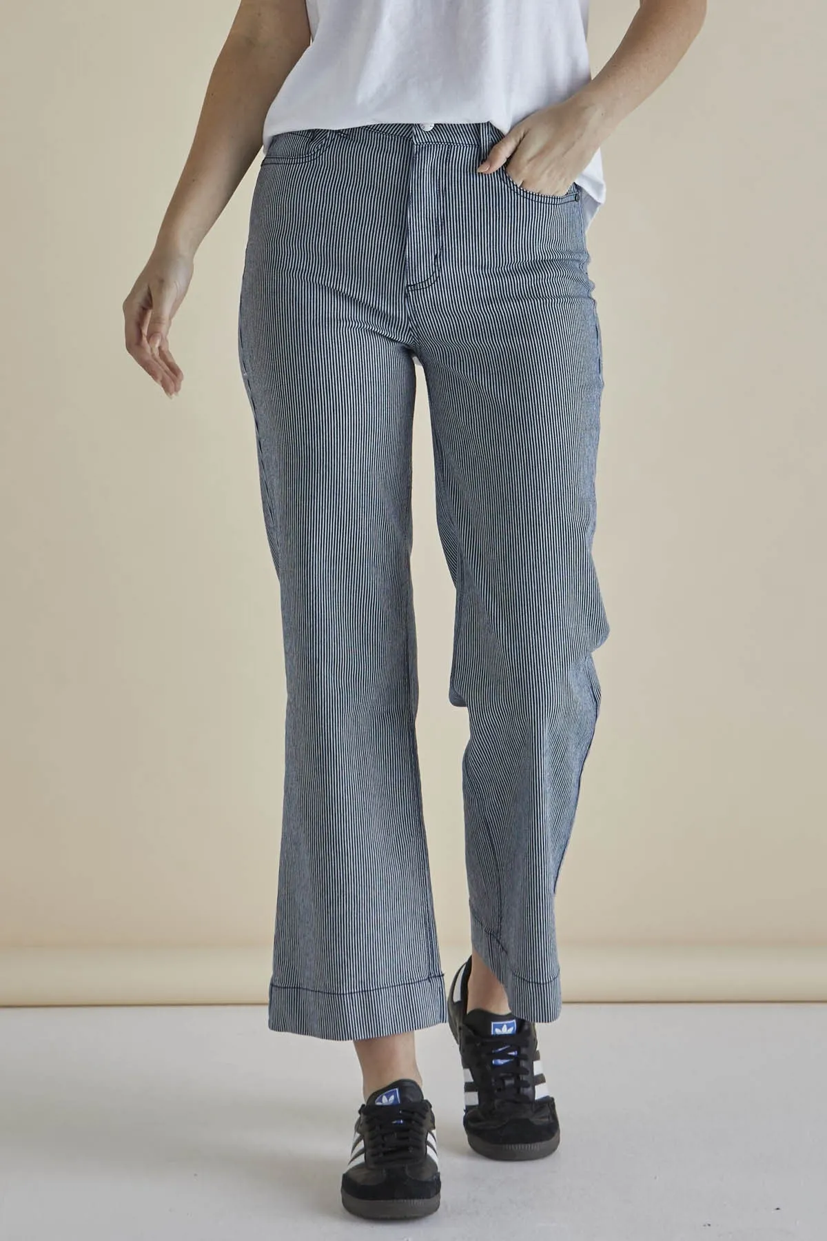 Betty Basics Willow Pinstripe Wide Leg Pant