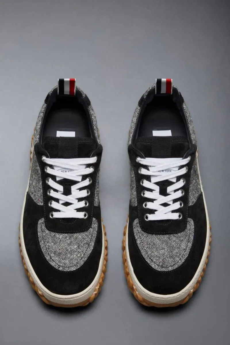 Cable Knit Sole Letterman Trainer