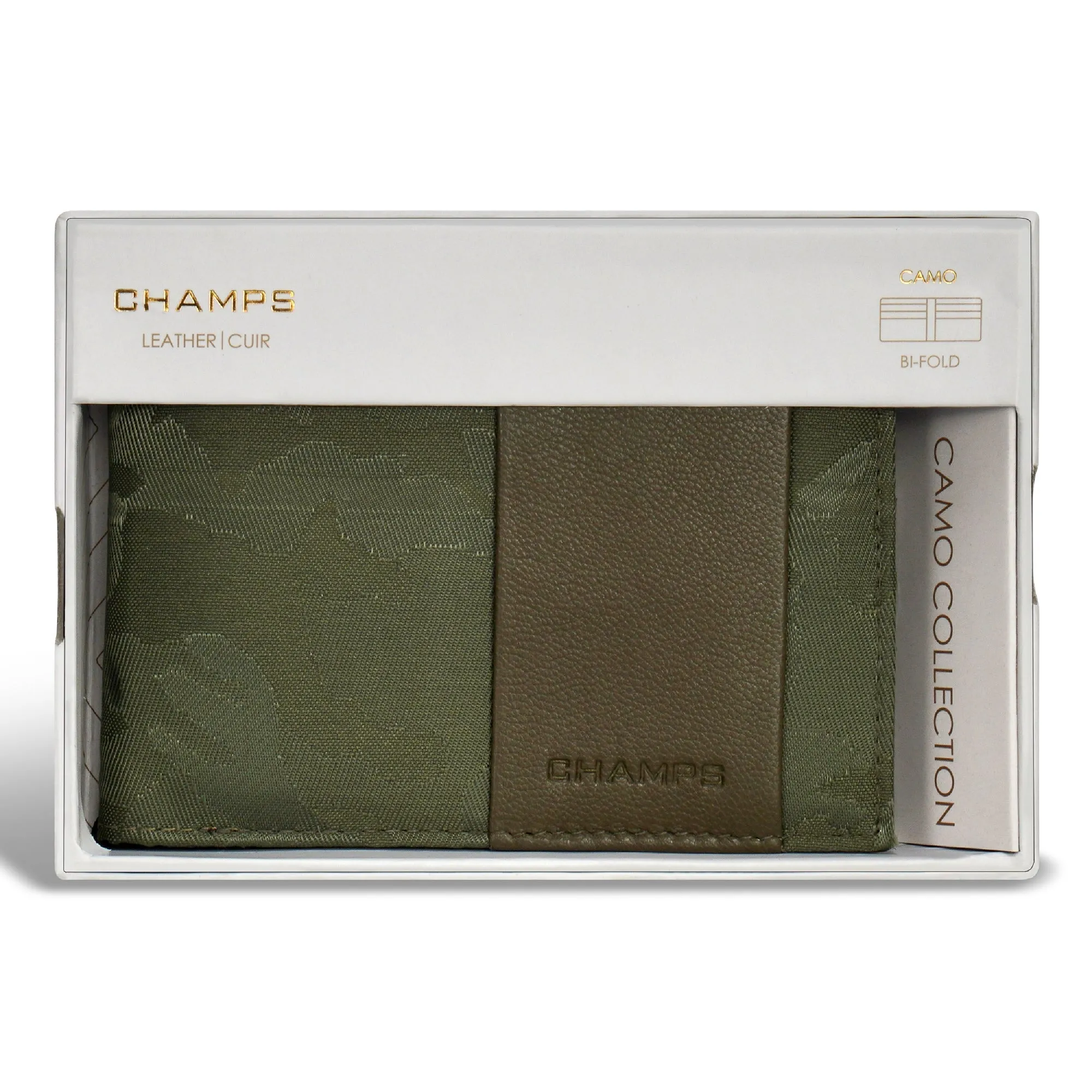 Camo / Leather Bi-Fold Wallet *Drop Ship*
