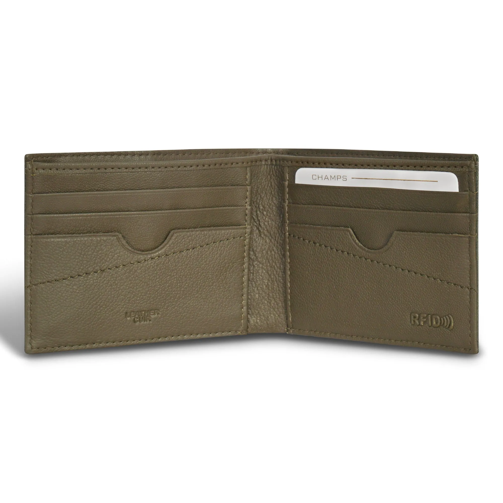 Camo / Leather Bi-Fold Wallet *Drop Ship*