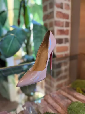 CHRISTIAN LOUBOUTIN Nude Patent So Kate Leather Sz 37