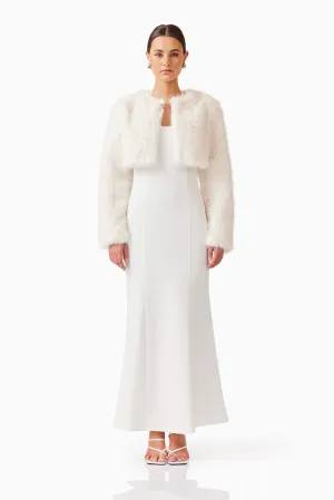 Desiree Cropped Jacket in White