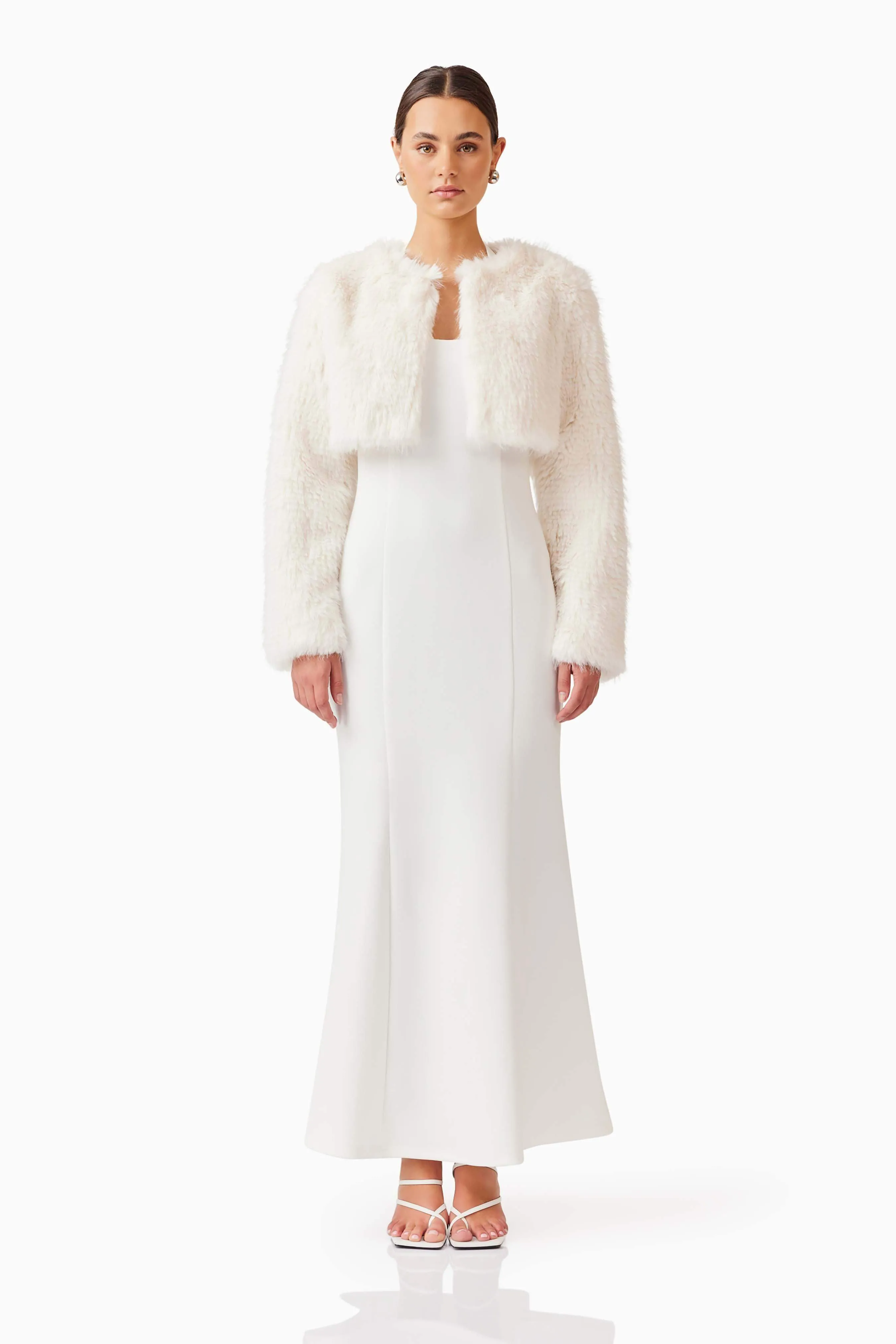 Desiree Cropped Jacket in White