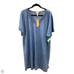 Dress Casual Midi By Chicos In Blue, Size: L