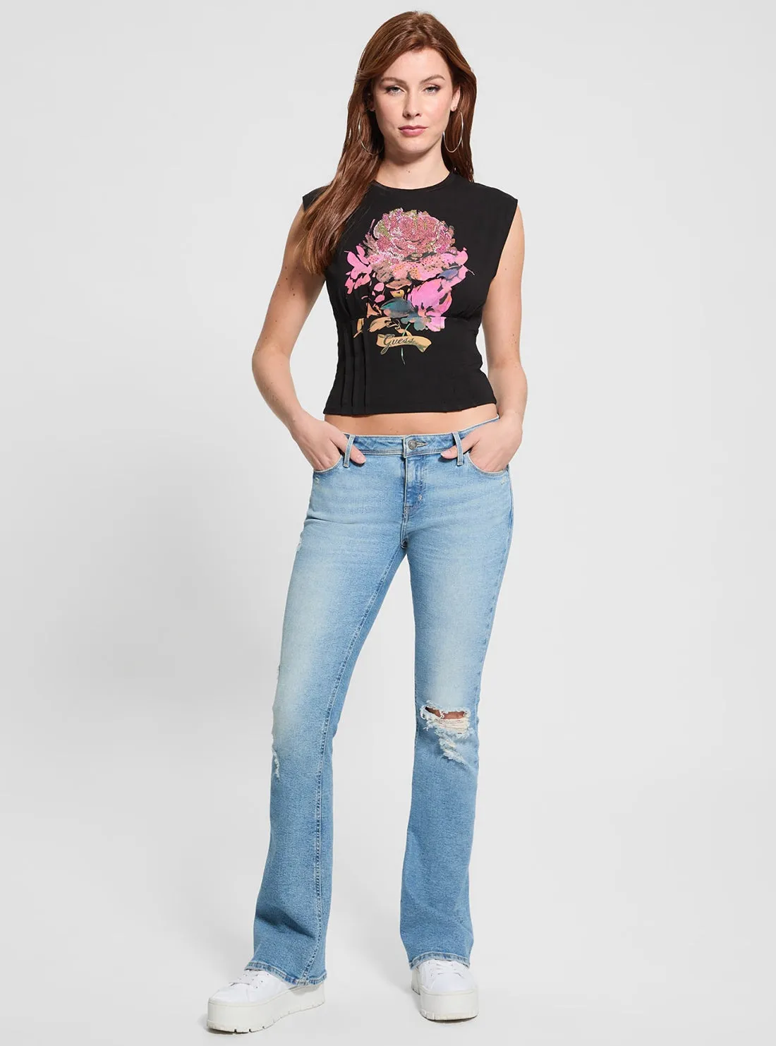 Eco Black Pigment Rose Corset T-Shirt