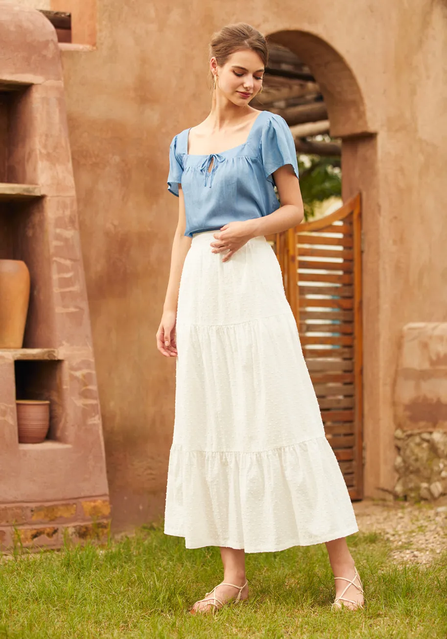 Fit To Be Tied Chambray Blouse