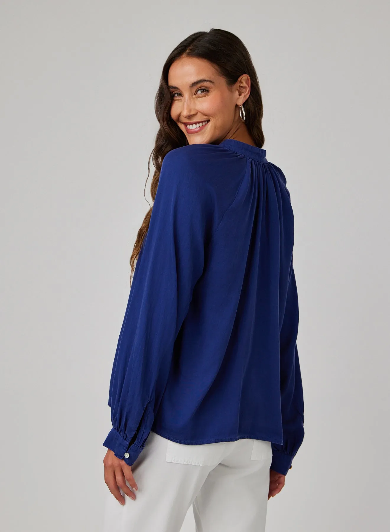 Flowy Pullover Raglan - Navy Coast
