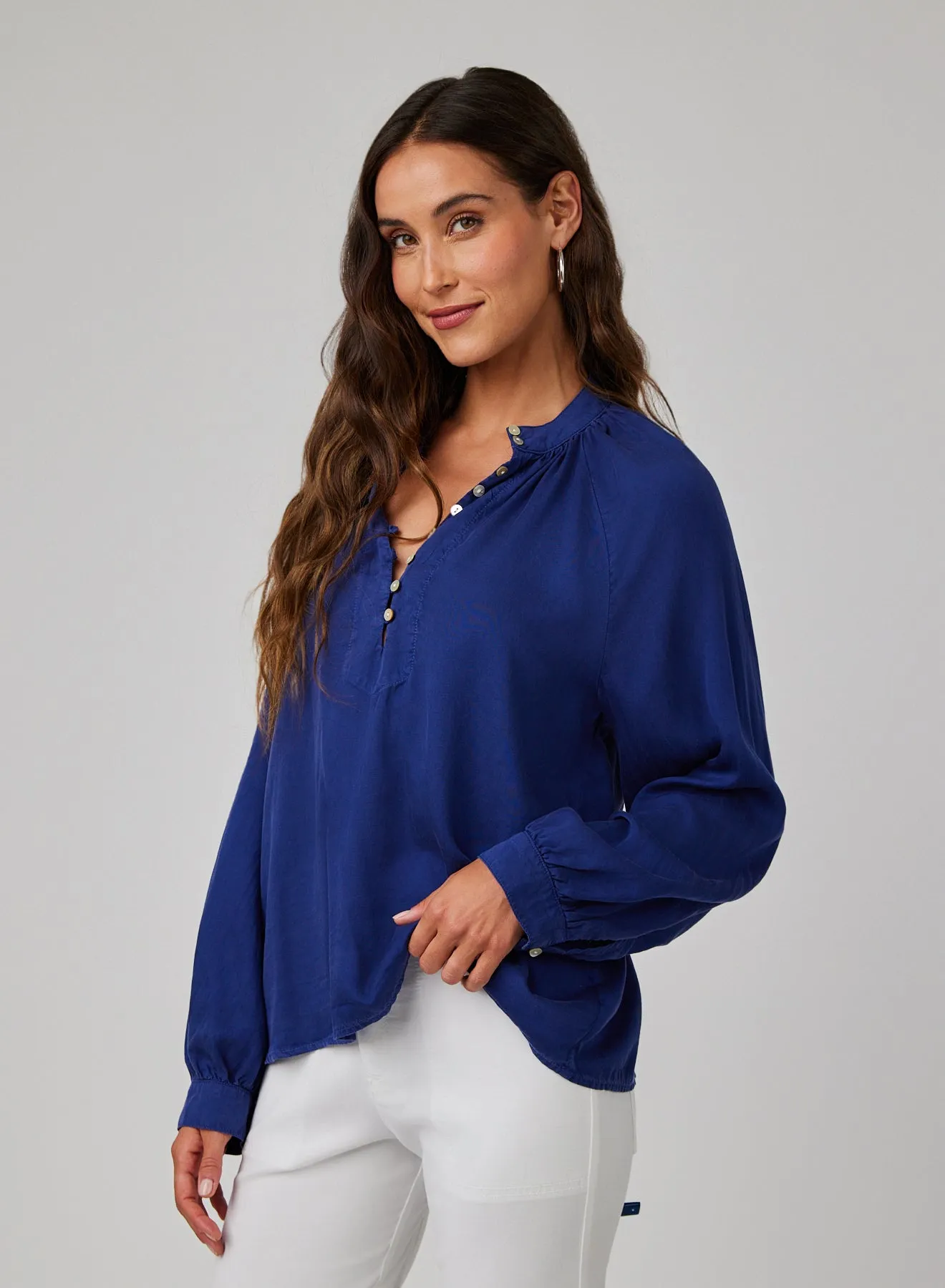 Flowy Pullover Raglan - Navy Coast