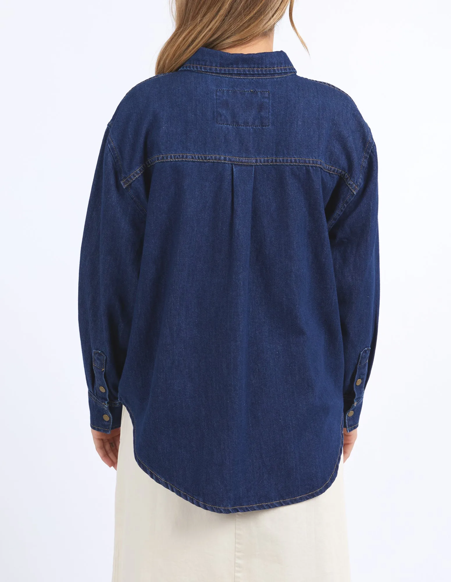 Foxwood Daisy Overshirt Dark Blue Denim