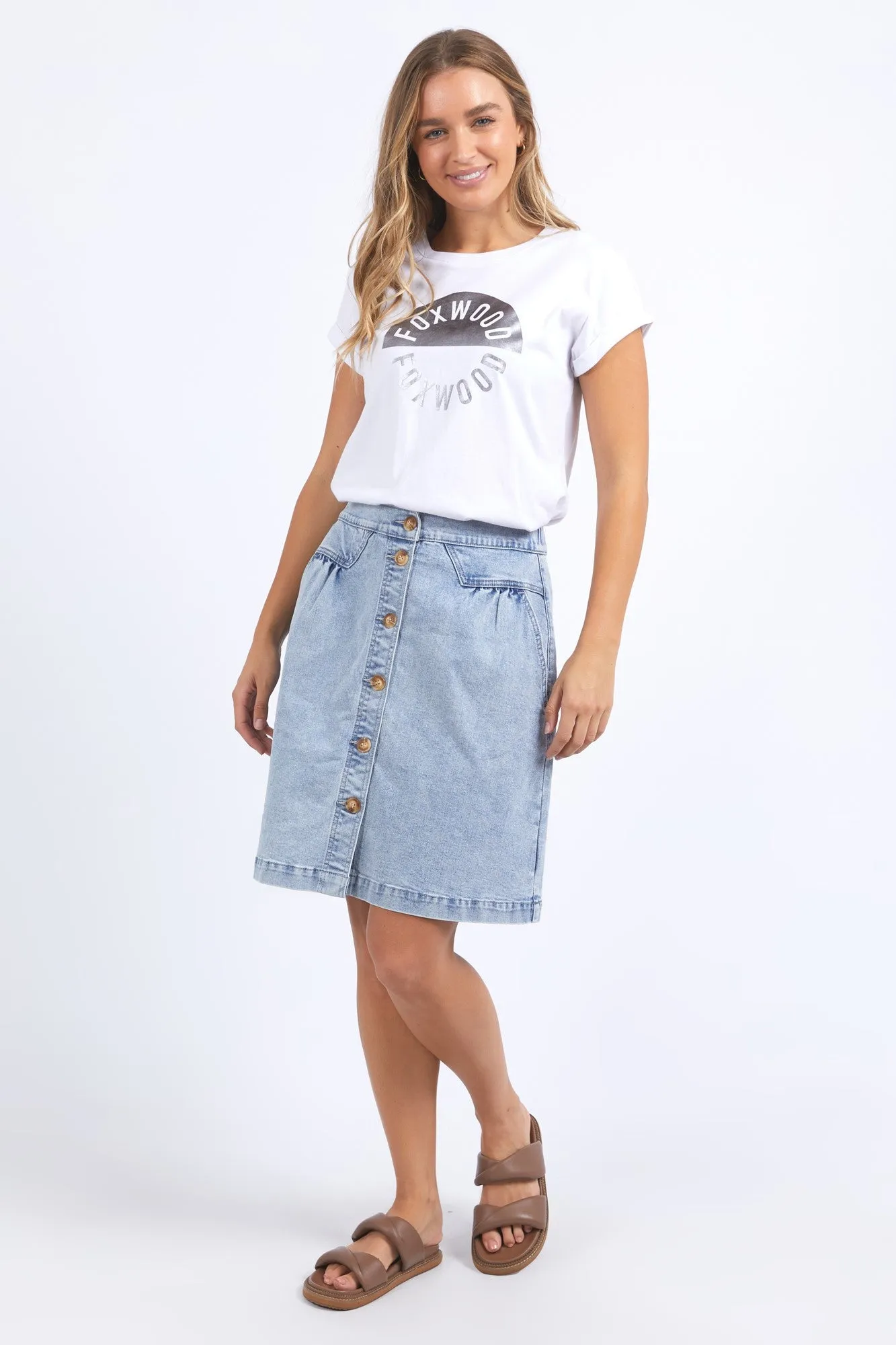 Foxwood Outline Tee White