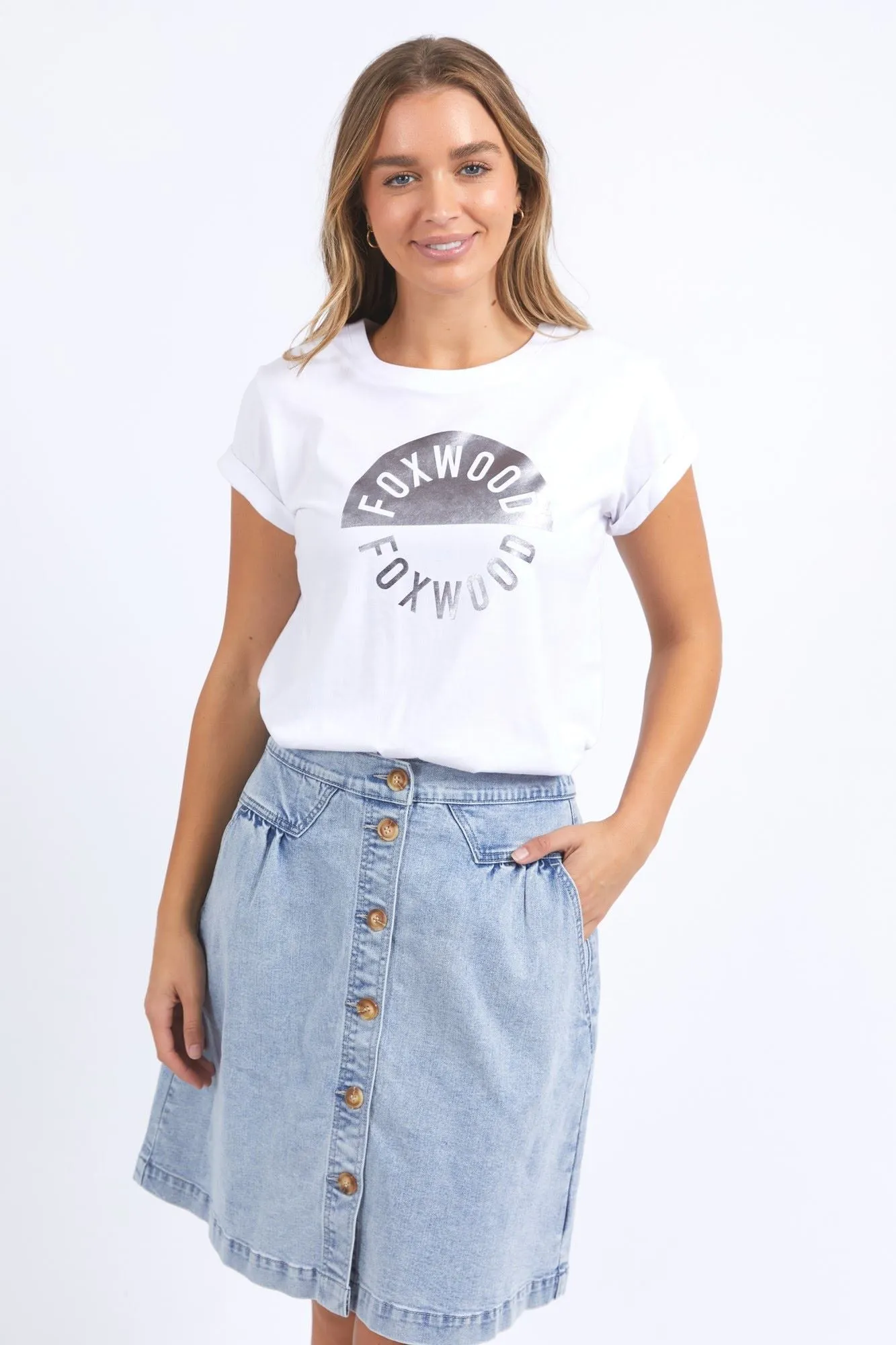 Foxwood Outline Tee White