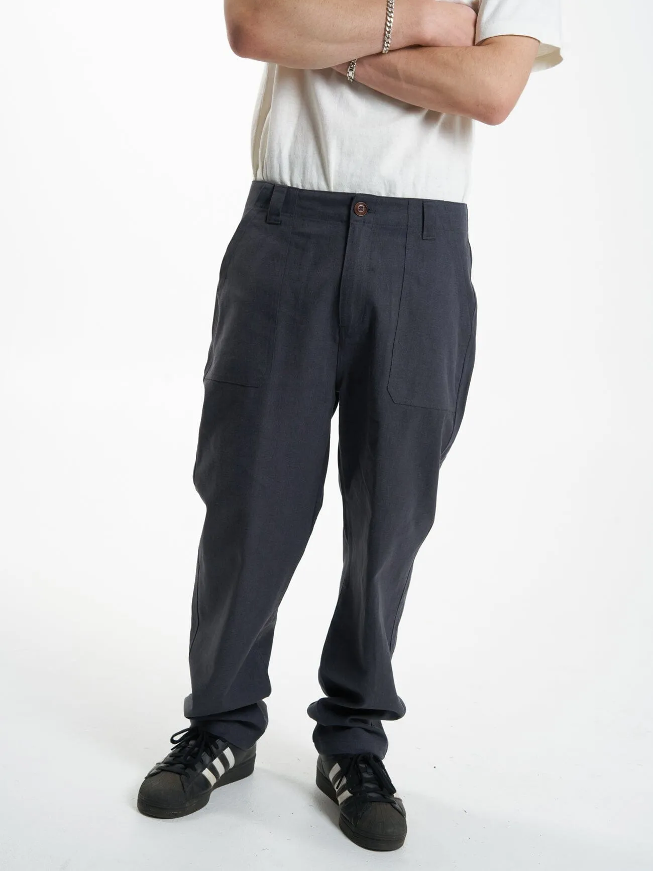 Hemp Thrills Slacker Utility Pant - Slate