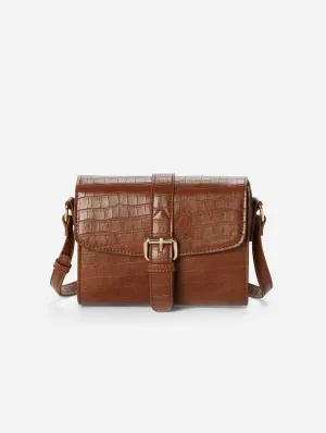 Lindsay II Croco Vegan Leather Crossbody | Multiple Colours