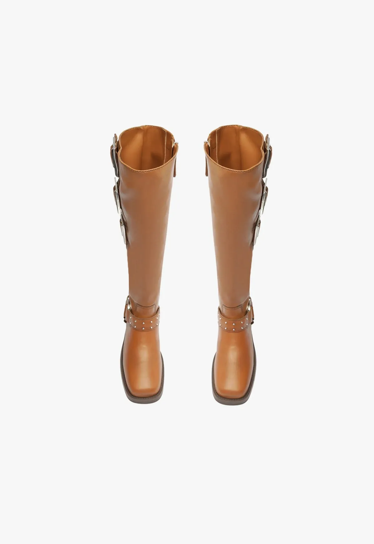 Luccia Buckle Graxo Leather Boot