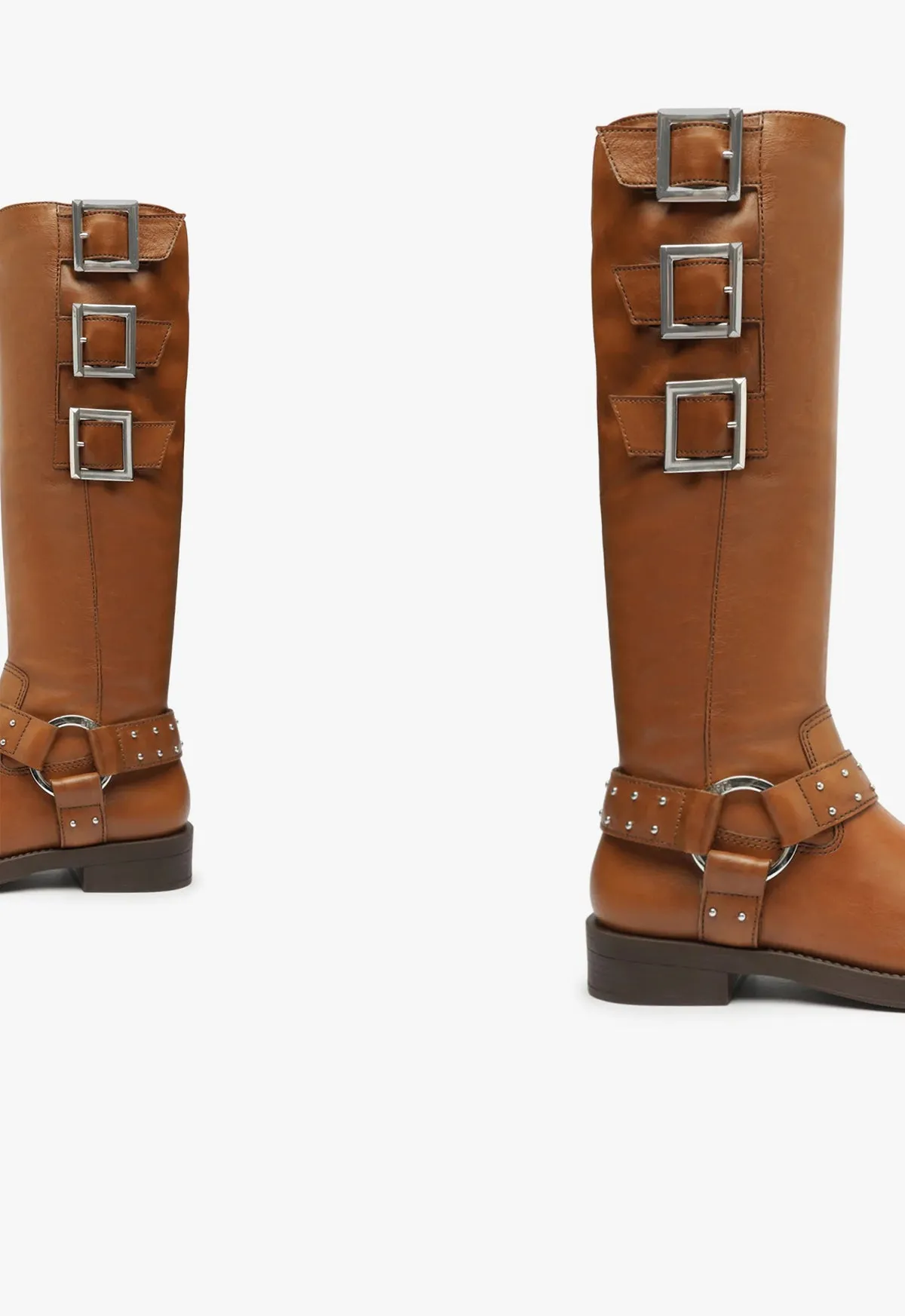 Luccia Buckle Graxo Leather Boot
