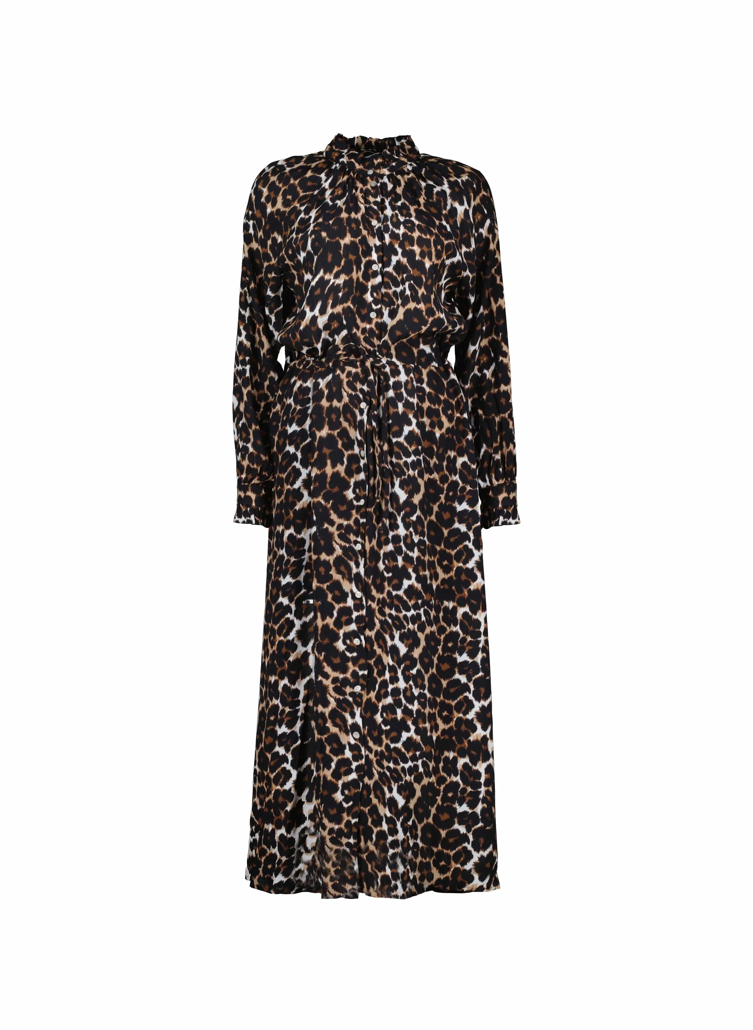Luna LENZING™ ECOVERO™ Midi Dress | Brown Leopard Print