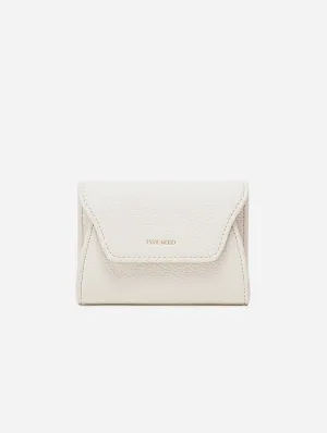 Mavis Vegan Leather Mini Wallet | Coconut Cream Pebbled
