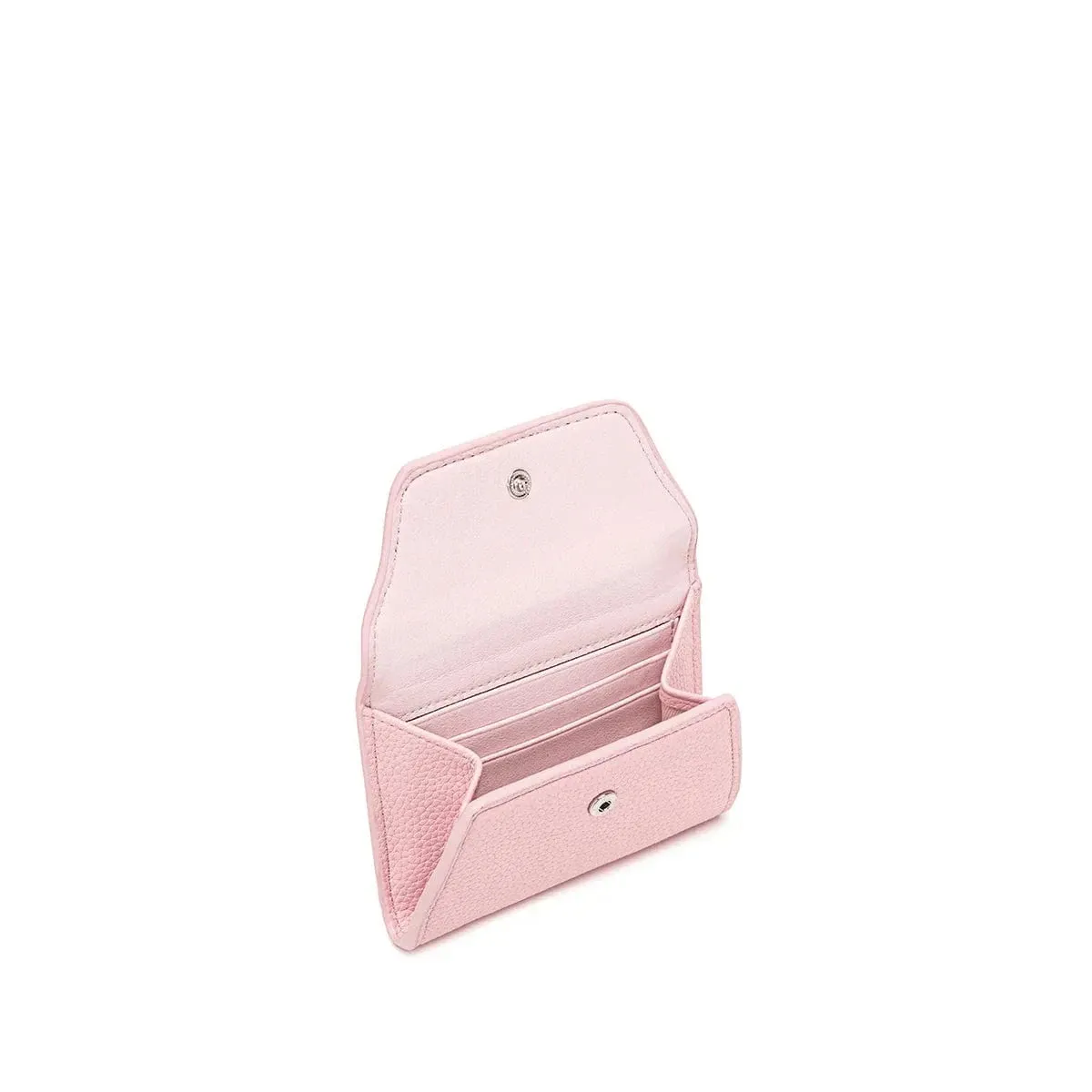 Mavis Vegan Leather Mini Wallet | Light Pink Pebbled