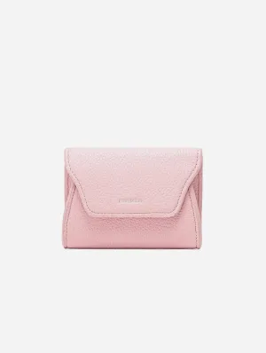 Mavis Vegan Leather Mini Wallet | Light Pink Pebbled