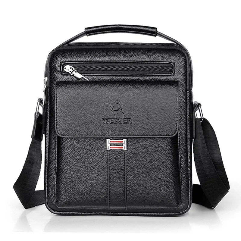 Men Faux Leather Busienss Retro Multi-carry Handbag Crossbody Bag