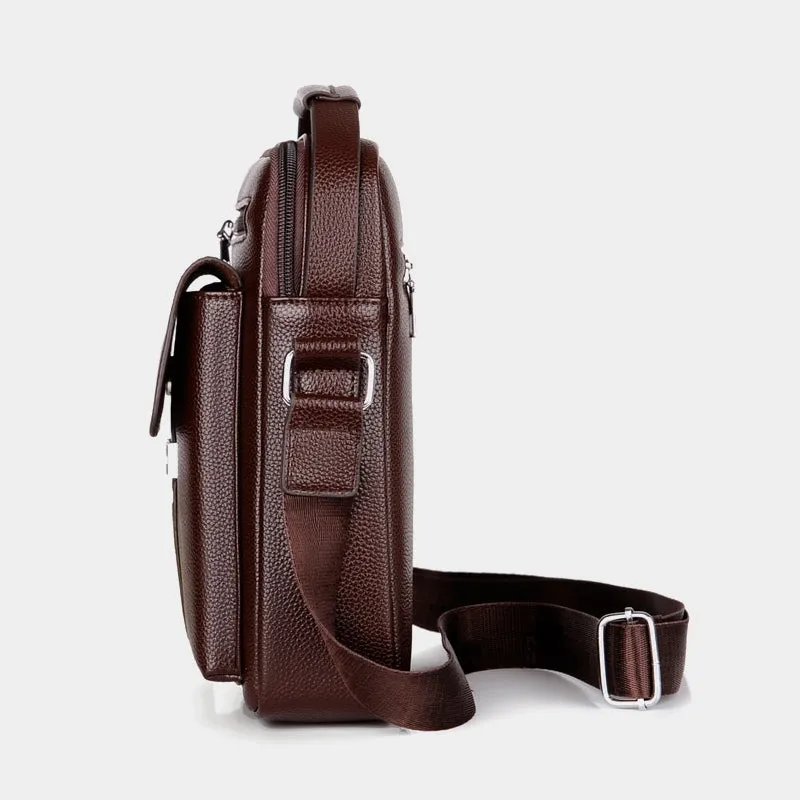 Men Faux Leather Busienss Retro Multi-carry Handbag Crossbody Bag