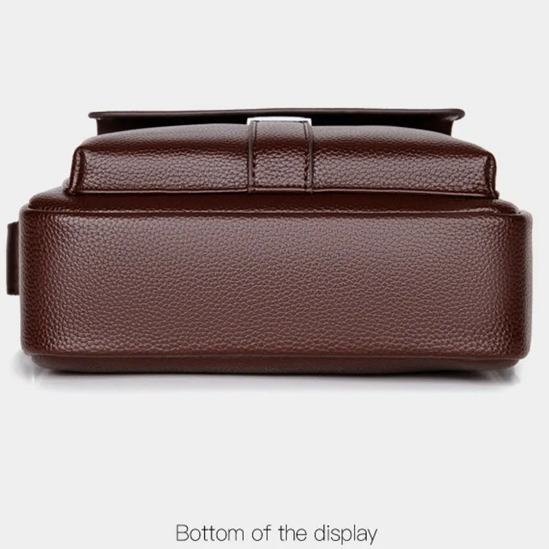 Men Faux Leather Busienss Retro Multi-carry Handbag Crossbody Bag