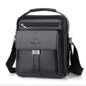 Men Faux Leather Busienss Retro Multi-carry Handbag Crossbody Bag