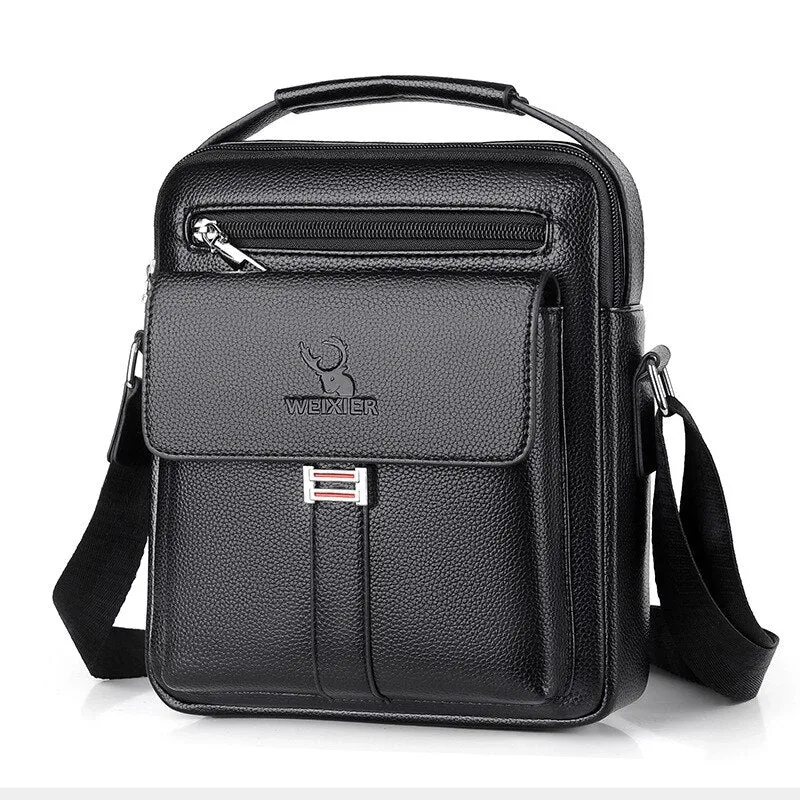 Men Faux Leather Busienss Retro Multi-carry Handbag Crossbody Bag