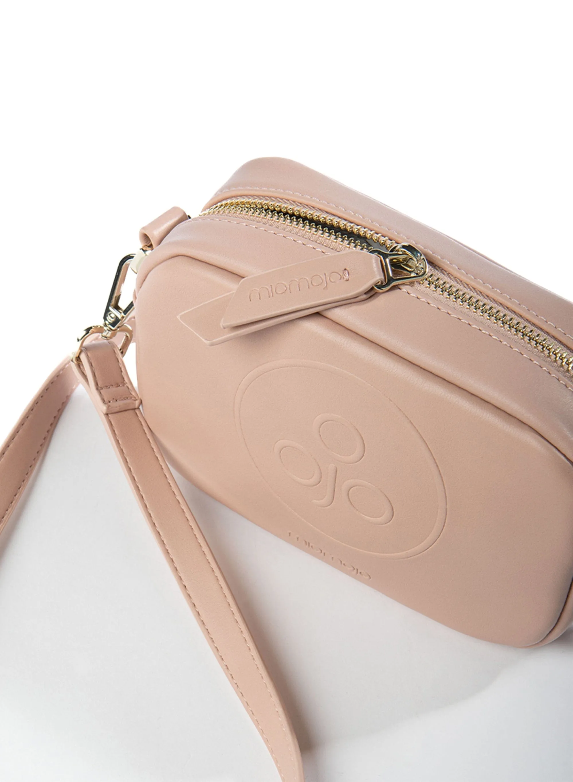 Mimi Mini Recycled Vegan Leather Crossbody Bag | Nude