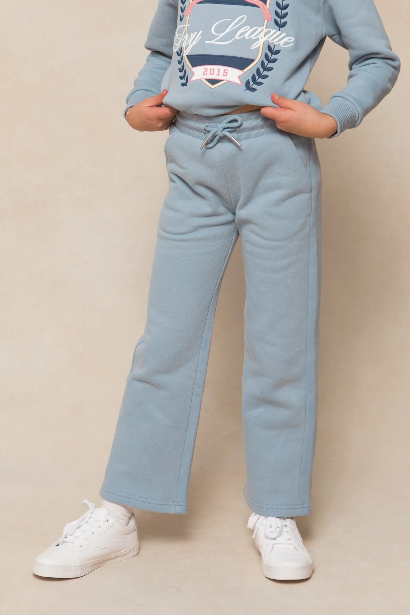 Mini Ivy Wide Leg Sweatpants in Blue